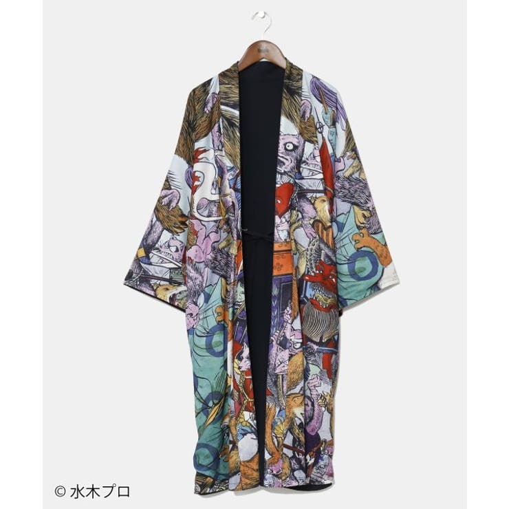 ネイビー系 | 【カヤ】リバーシブル羽織《水木しげる》 | アミナコレクション