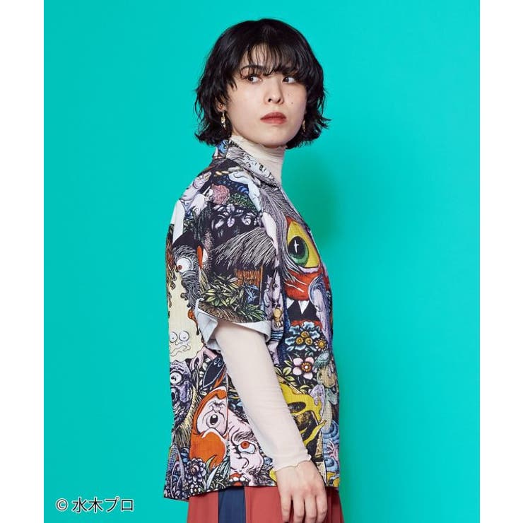 【カヤ】アロハシャツ（Mサイズ）《水木しげる》 | アミナコレクション  | 詳細画像7 