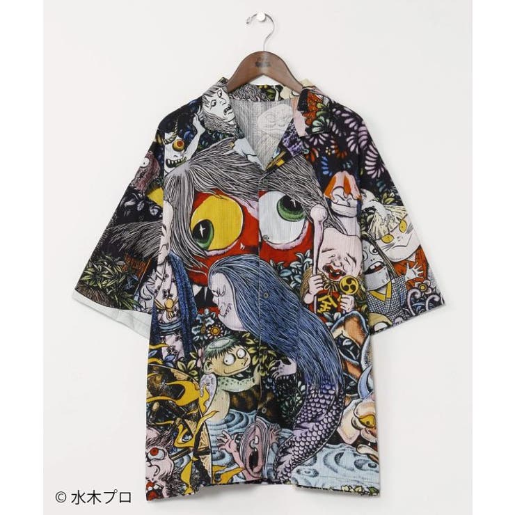 カヤ】アロハシャツ（Lサイズ）《水木しげる》[品番