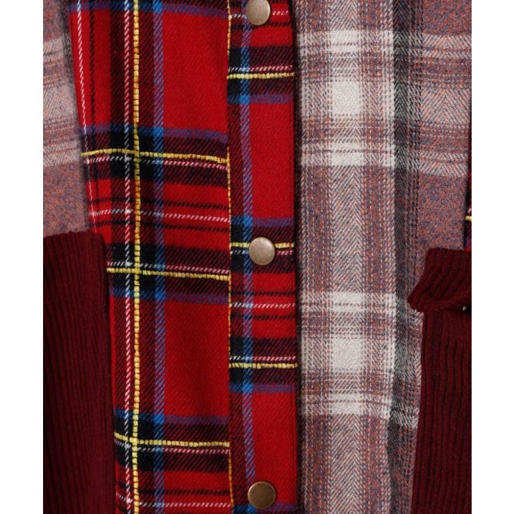 【チャイハネ】チェックパッチワークシャツ | アミナコレクション  | 詳細画像12 