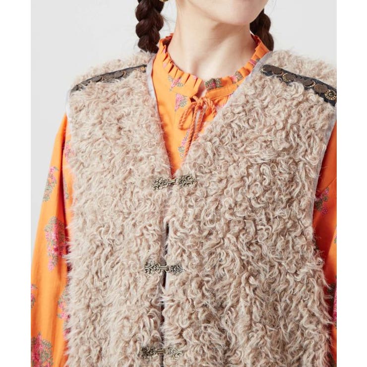 【チャイハネ】モケリプードルファーベスト | アミナコレクション  | 詳細画像13 