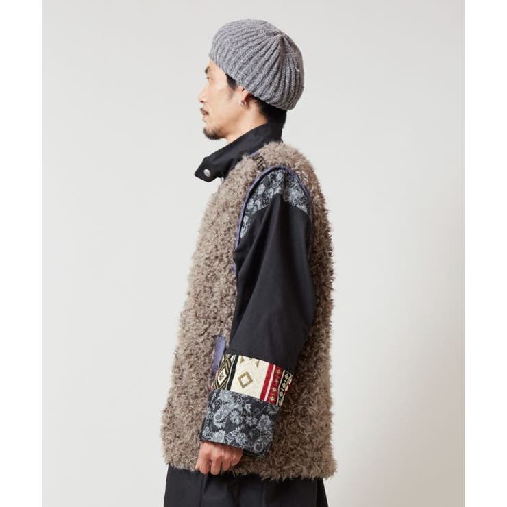 【チャイハネ】モケリプードルファーメンズベスト | アミナコレクション | 詳細画像7 