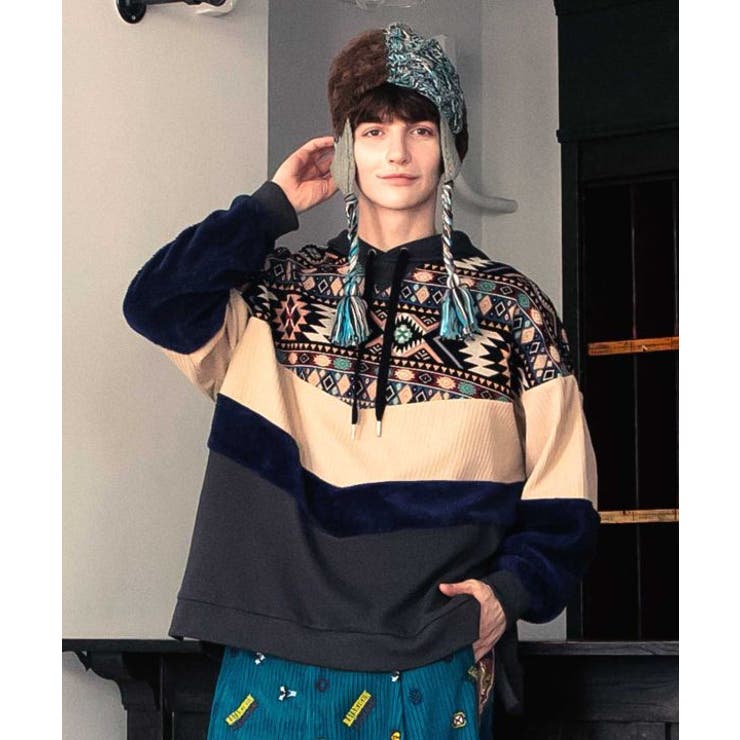 【チャイハネ】ファーベルメンズフーディー | アミナコレクション | 詳細画像2 