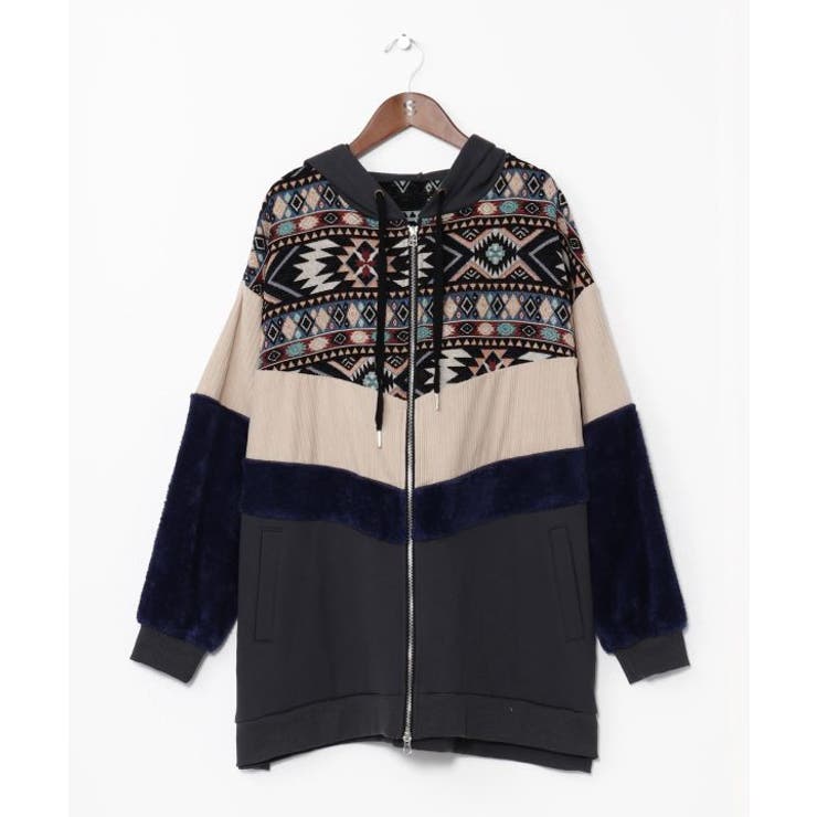 ブラック | 【チャイハネ】ファーベルメンズフードカーディガン | アミナコレクション