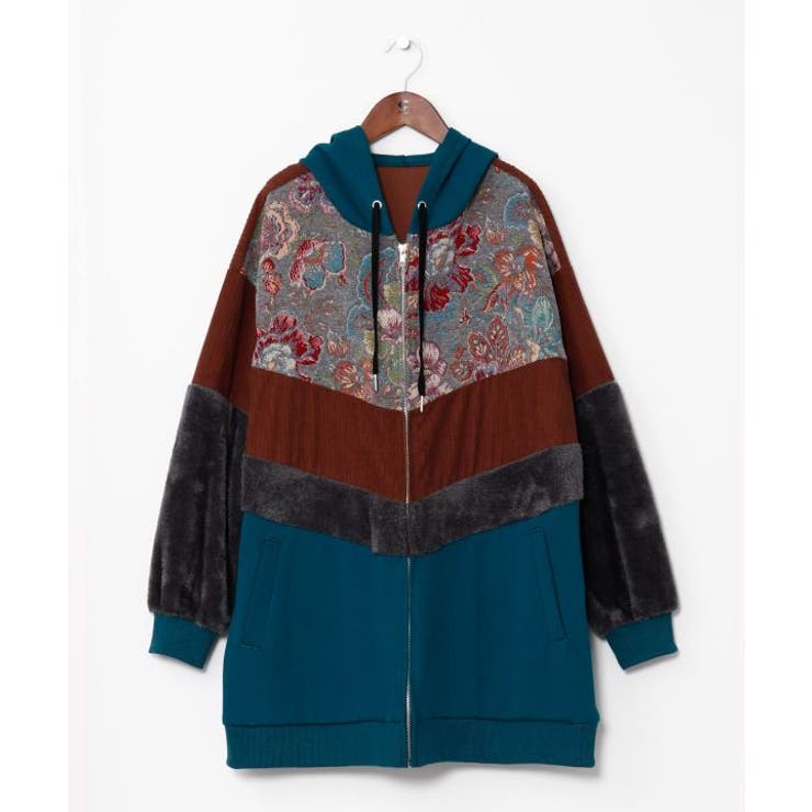 グリーン | 【チャイハネ】ファーベルメンズフードカーディガン | アミナコレクション