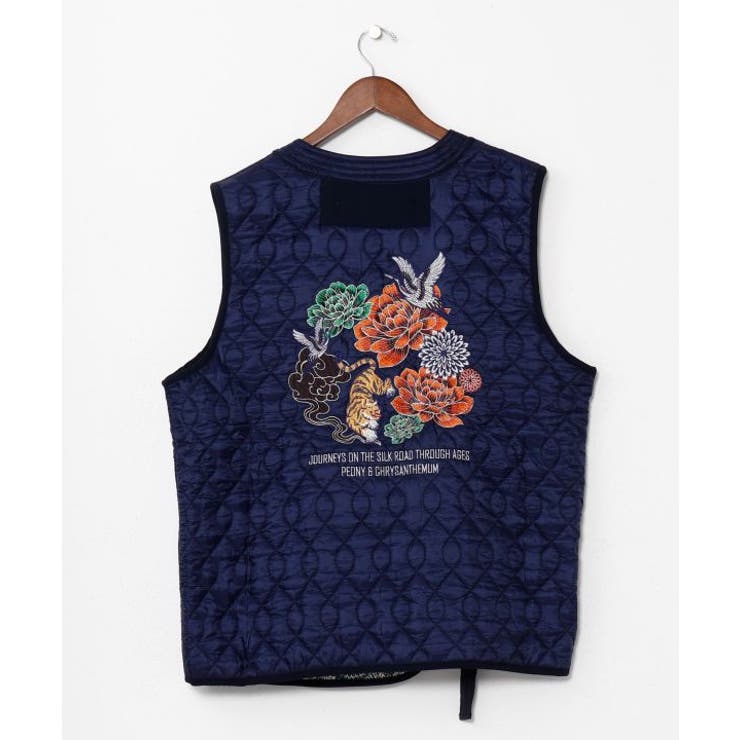 ネイビー系 | 【チャイハネ】イキライドメンズキルティングベスト | アミナコレクション