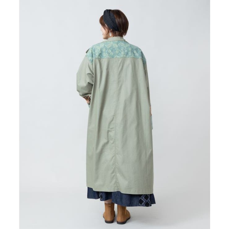 【チャイハネ】ヤオリ異素材パッチワークMEN'Sロングカーディガン | アミナコレクション | 詳細画像10 