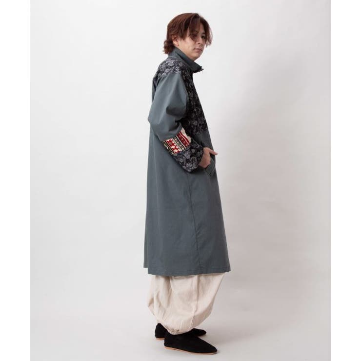 【チャイハネ】ヤオリ異素材パッチワークMEN'Sロングカーディガン | アミナコレクション | 詳細画像7 
