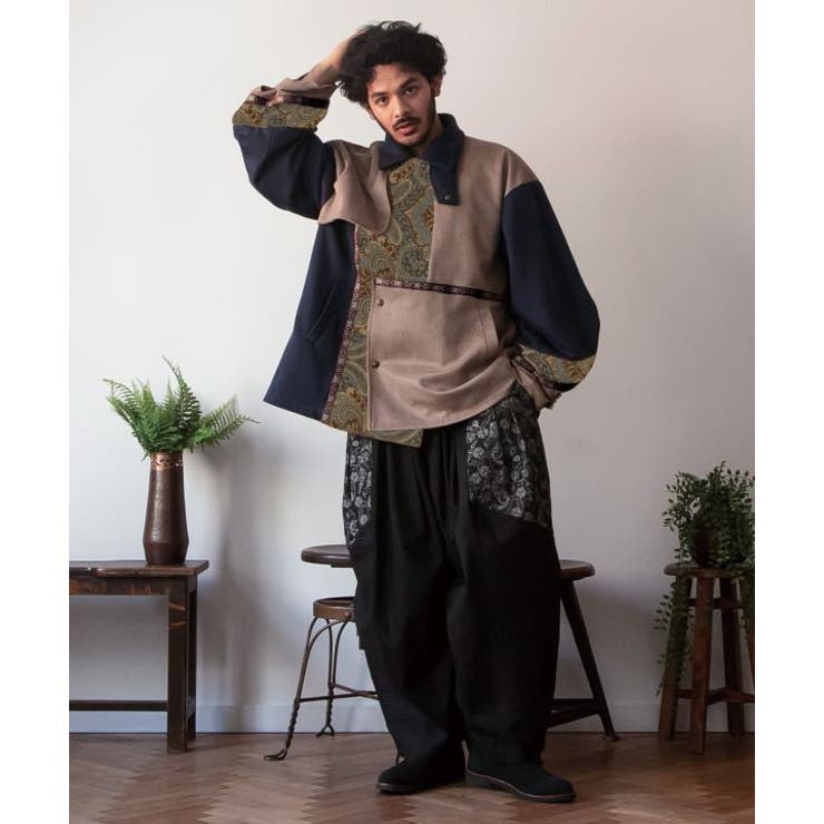 【チャイハネ】ヤオリ異素材パッチワークMEN'Sパンツ | アミナコレクション | 詳細画像15 