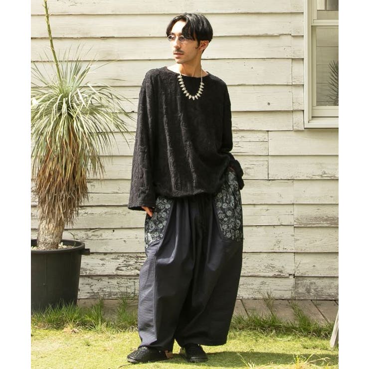 【チャイハネ】ヤオリ異素材パッチワークMEN'Sパンツ | アミナコレクション | 詳細画像3 