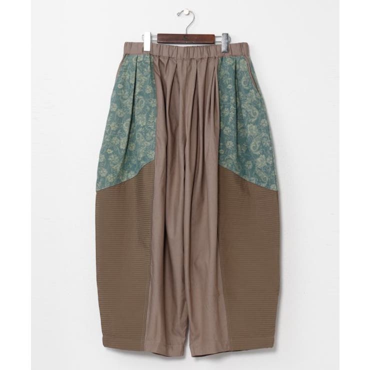 ベージュ | 【チャイハネ】ヤオリ異素材パッチワークMEN'Sパンツ | アミナコレクション