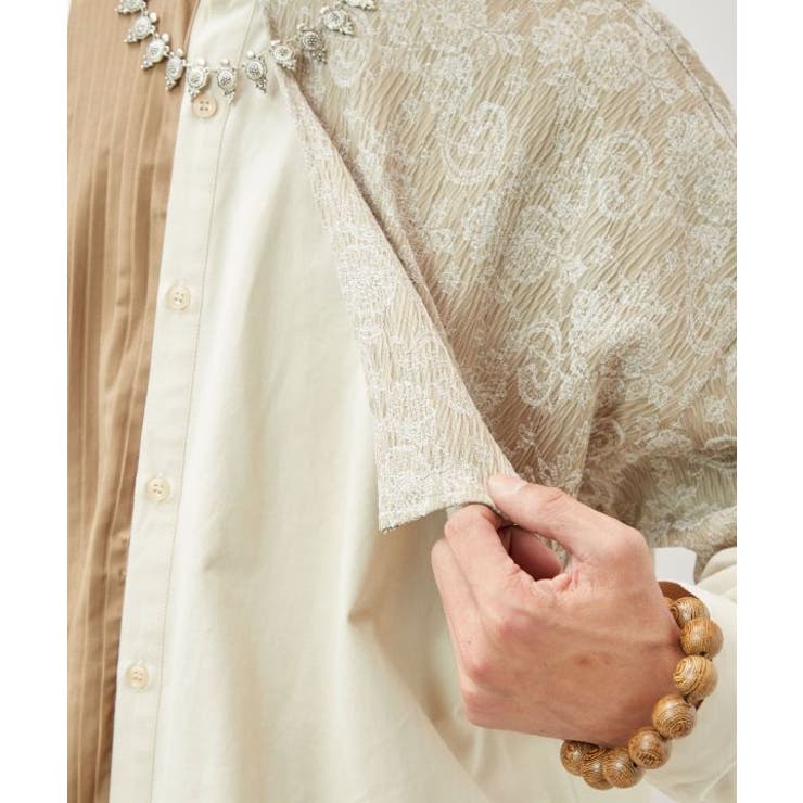 【チャイハネ】ノワリユメンズバンドカラーシャツ | アミナコレクション  | 詳細画像6 