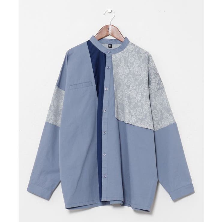 ブルー | 【チャイハネ】ノワリユメンズバンドカラーシャツ | アミナコレクション 