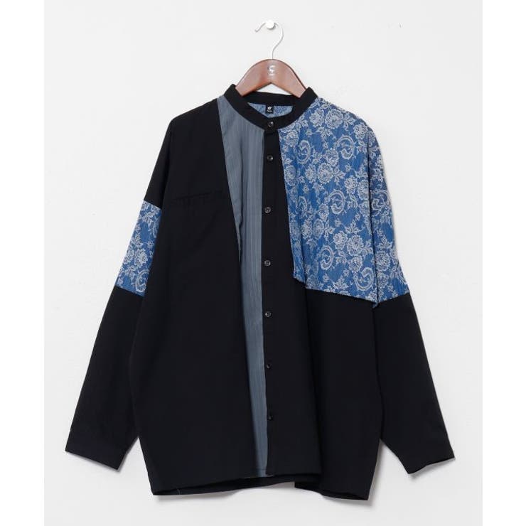 ブラック | 【チャイハネ】ノワリユメンズバンドカラーシャツ | アミナコレクション 