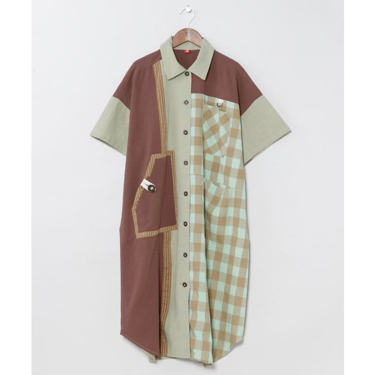 カーキ | 【チャイハネ】ロダナシャツワンピース | アミナコレクション 