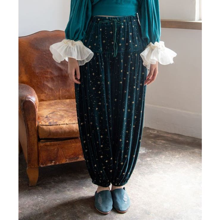 グリーン | 【チャイハネ】スタミーベロアパンツ | アミナコレクション 