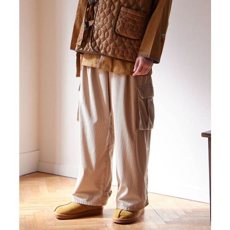 グレー | 【チャイハネ】コーデュロイMEN'Sカーゴパンツ | アミナコレクション