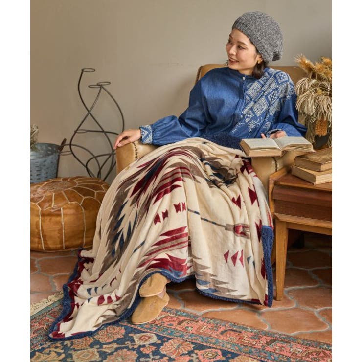 【チャイハネ】【裏ボア】NOMADYブランケットM | アミナコレクション  | 詳細画像28 