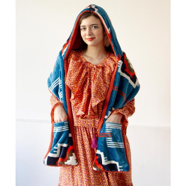 スカイブルー | 【チャイハネ】フードマフラー《NOMADY》 | アミナコレクション 