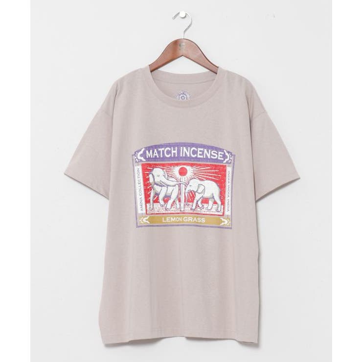 グレー | 【チャイハネ】マッチ香Ｔシャツ（Ｌサイズ） | アミナコレクション 