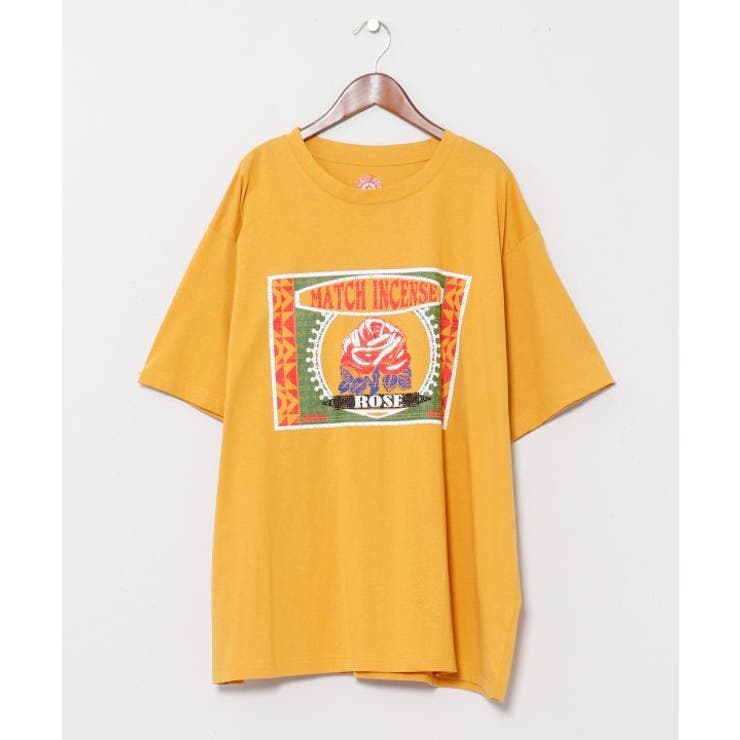 マスタード | 【チャイハネ】マッチ香メンズTシャツ（XLサイズ） | アミナコレクション