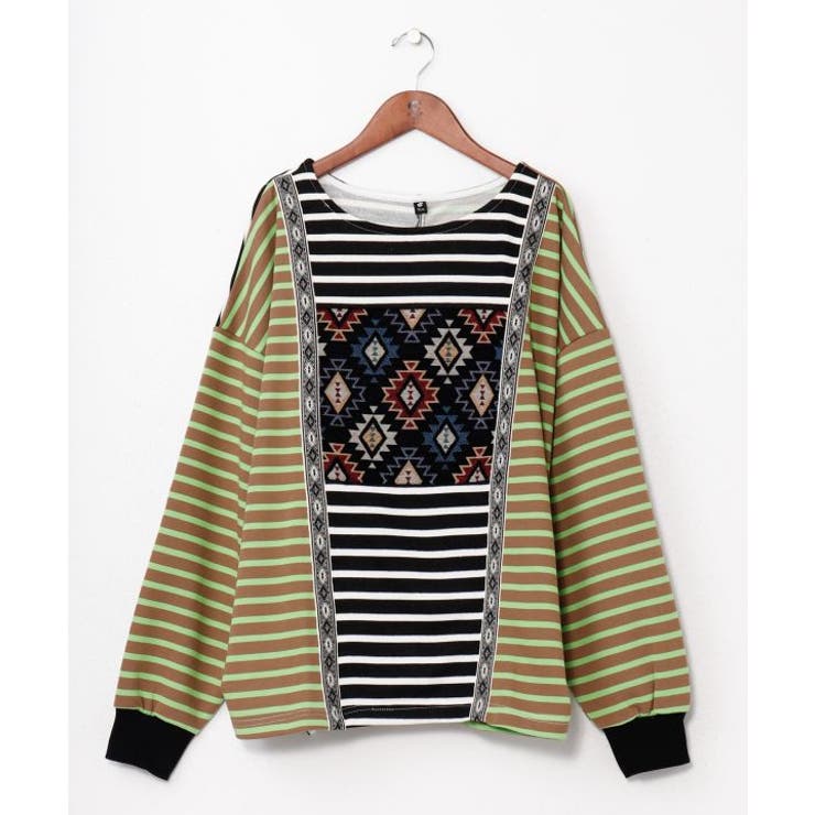 カーキ | 【チャイハネ】カラパッチメンズトップス | アミナコレクション