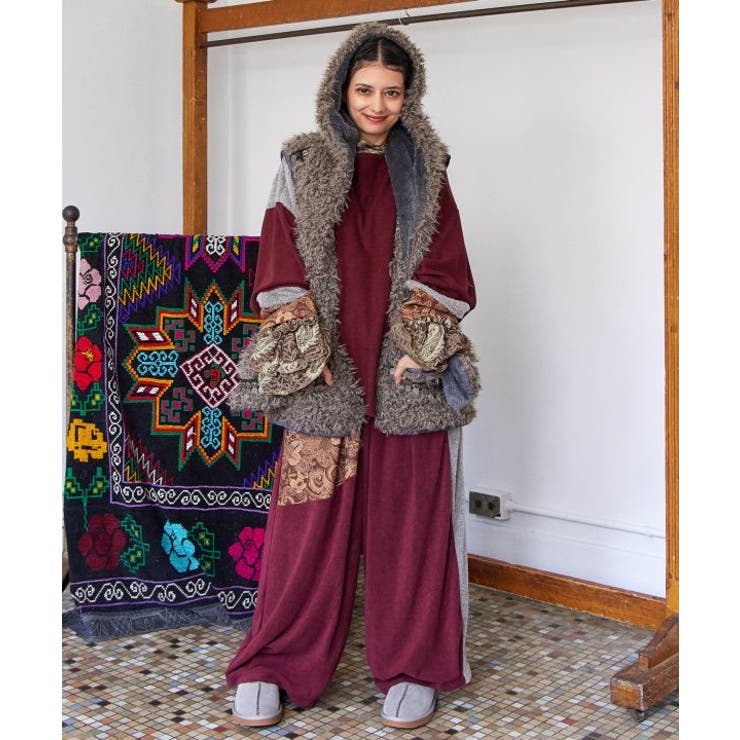 【チャイハネ】ワモーンパッチワークパンツ | アミナコレクション  | 詳細画像1 