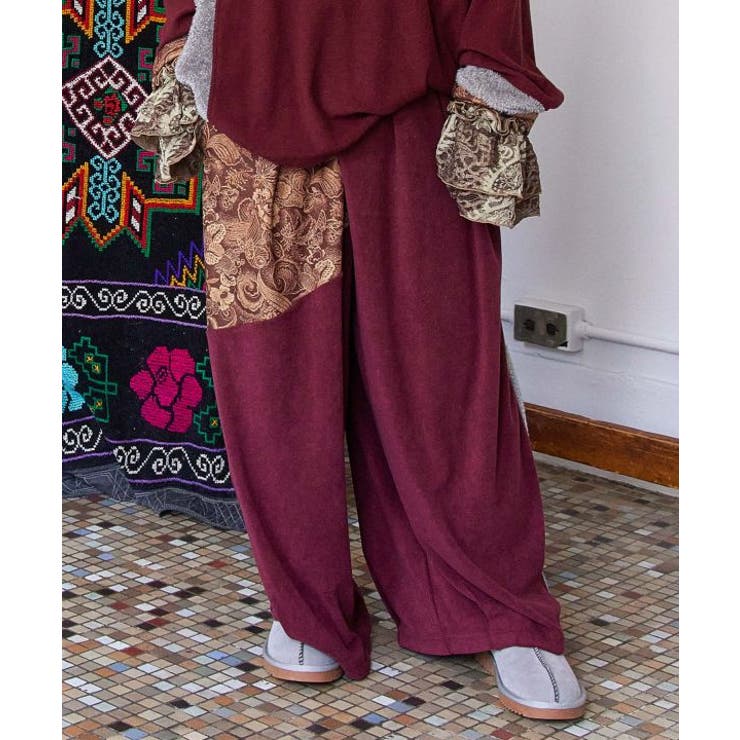 レッド | 【チャイハネ】ワモーンパッチワークパンツ | アミナコレクション 