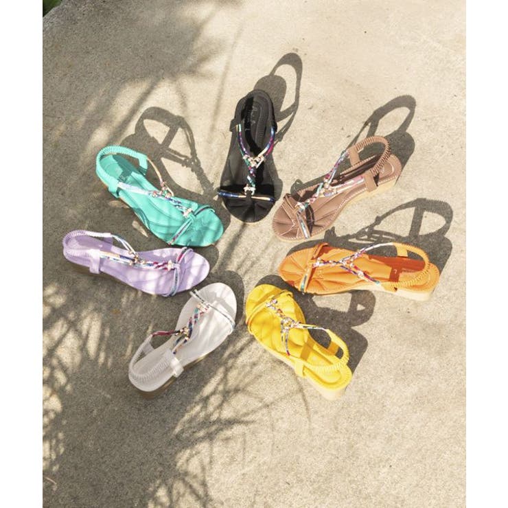 【チャイハネ】ギャビーサンダル ホワイト | アミナコレクション  | 詳細画像1 