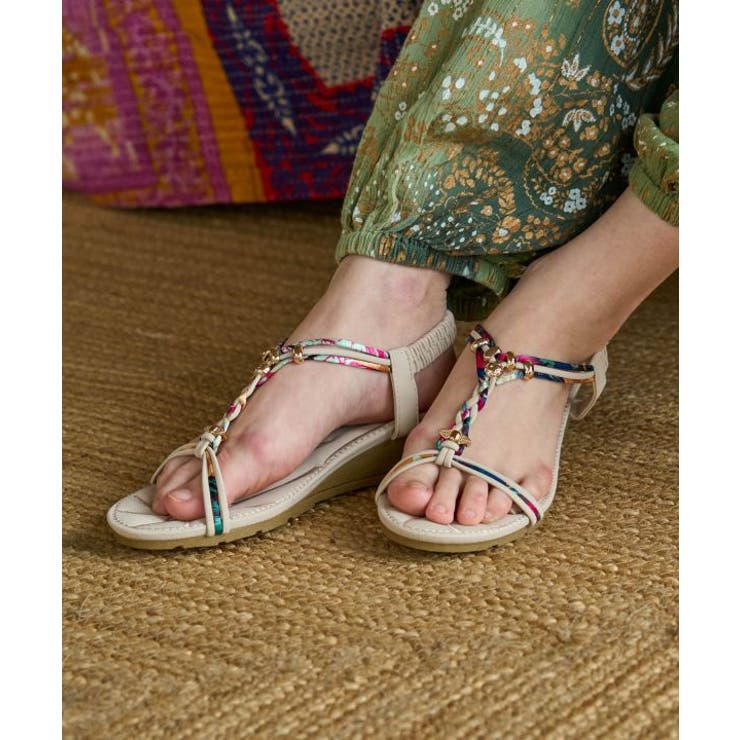 【チャイハネ】ギャビーサンダル ホワイト | アミナコレクション  | 詳細画像4 