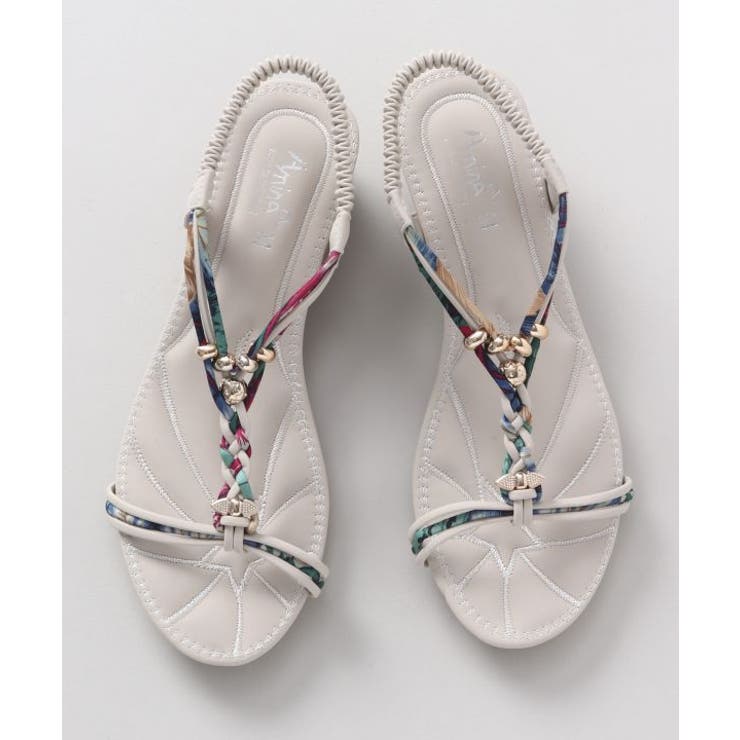 ホワイト | 【チャイハネ】ギャビーサンダル ホワイト | アミナコレクション 