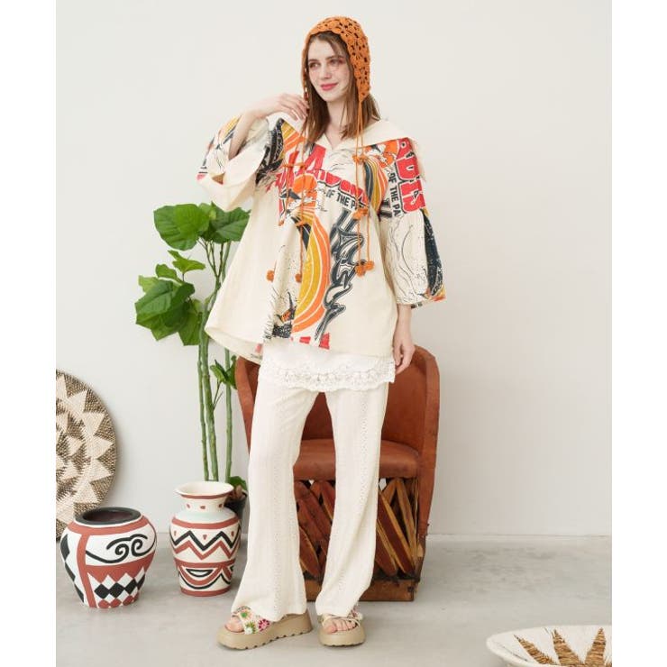 【チャイハネ】クロシェ編みバブーシュカキャップ | アミナコレクション  | 詳細画像1 