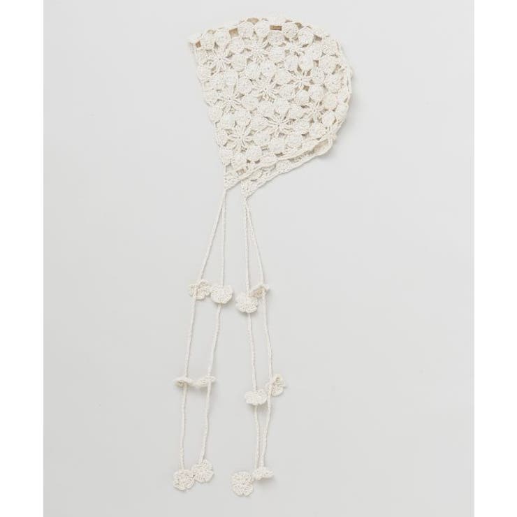 ホワイト | 【チャイハネ】クロシェ編みバブーシュカキャップ | アミナコレクション 