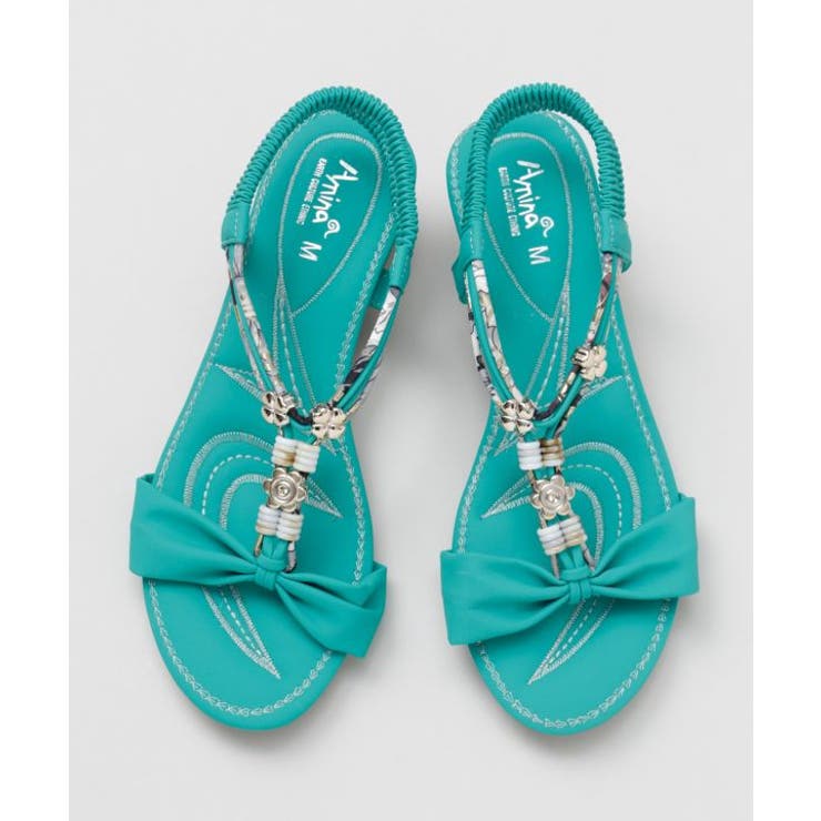 グリーン | 【チャイハネ】ギャリーサンダル | アミナコレクション 