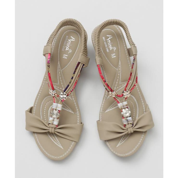 ベージュ | 【チャイハネ】ギャリーサンダル | アミナコレクション 