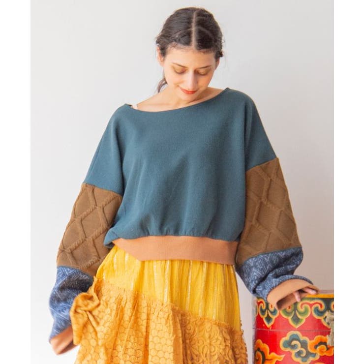 グリーン | 【チャイハネ】バサッタ変形プルオーバー | アミナコレクション 