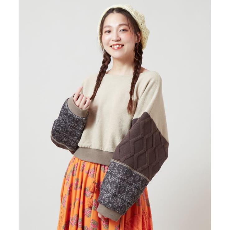 ベージュ | 【チャイハネ】バサッタ変形プルオーバー | アミナコレクション 