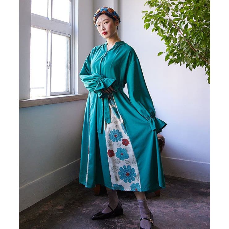 ダークグリーン | 【チャイハネ】ピオラナワンピース | アミナコレクション 