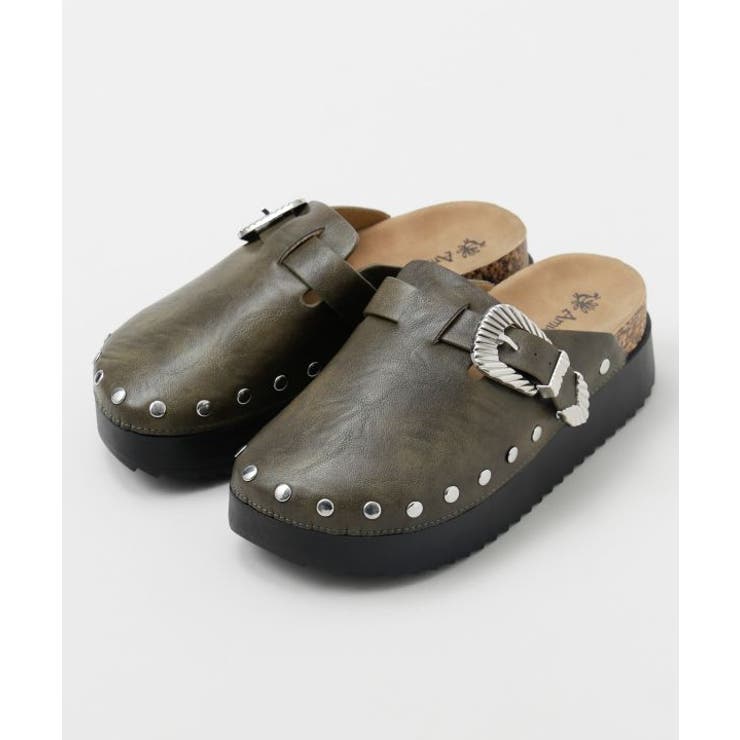 カーキ | 【チャイハネ】スタッズサンダル | アミナコレクション 