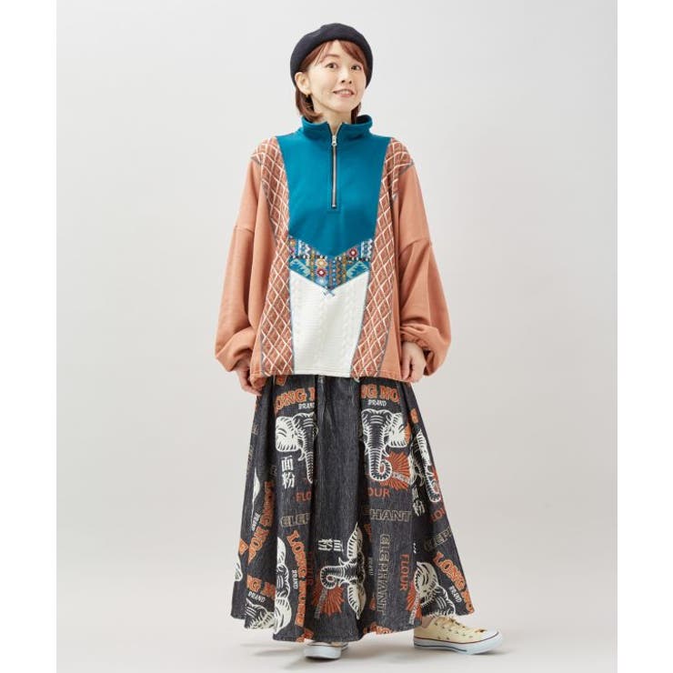 【チャイハネ】ファランナメンズハーフジップトップス | アミナコレクション  | 詳細画像3 