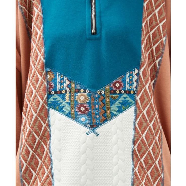 【チャイハネ】ファランナメンズハーフジップトップス | アミナコレクション  | 詳細画像8 