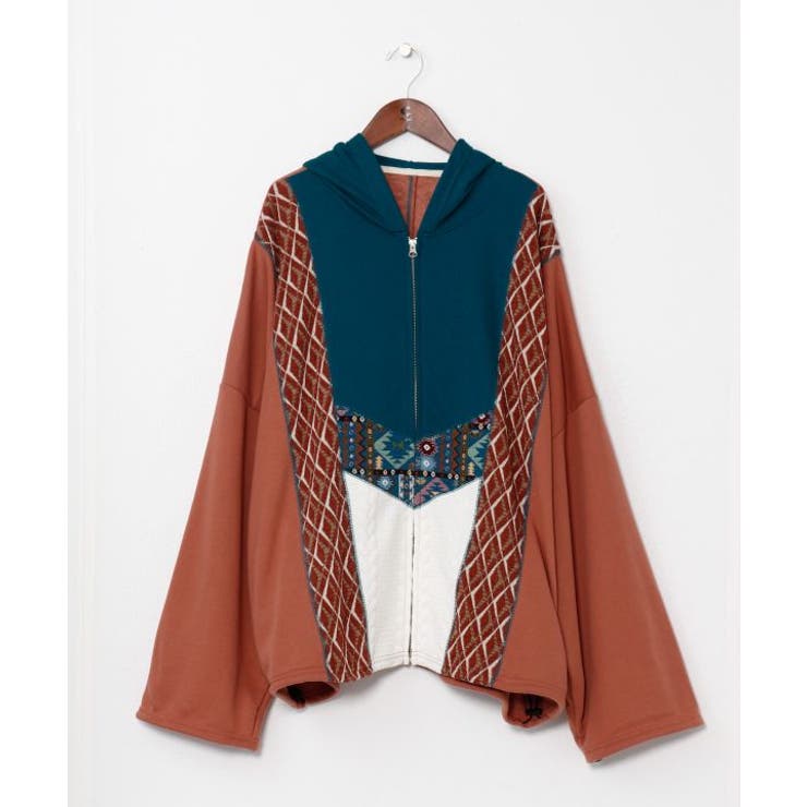 【チャイハネ】ファランナメンズジップアップカーディガン | アミナコレクション  | 詳細画像2 