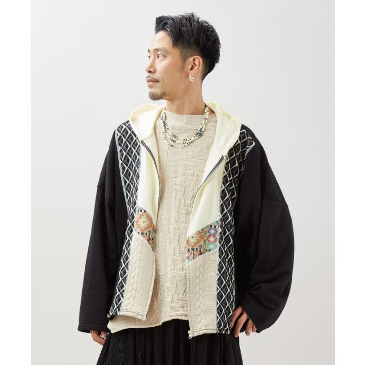 【チャイハネ】ファランナメンズジップアップカーディガン | アミナコレクション  | 詳細画像5 