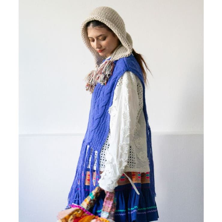 【チャイハネ】ルティフリンジニットベスト | アミナコレクション  | 詳細画像8 