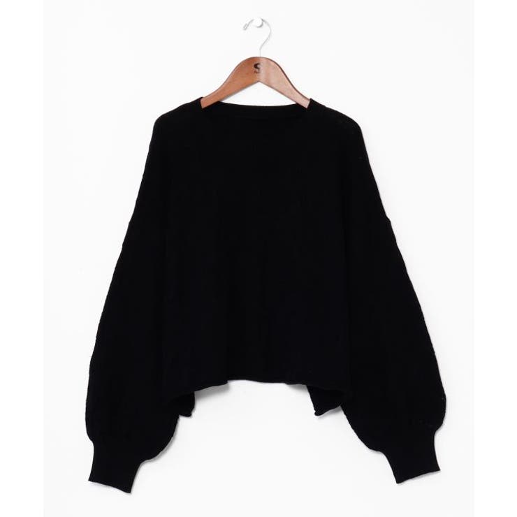 ブラック | 【チャイハネ】ペイズリーコットンニットトップス | アミナコレクション 