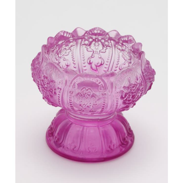 パープル | 【チャイハネ】ロータスガラススタンド | アミナコレクション 