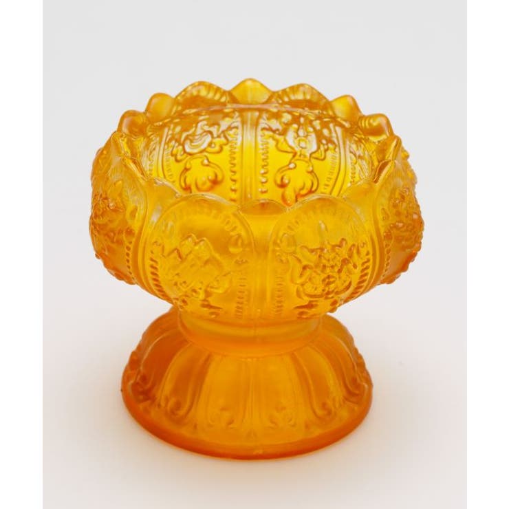 オレンジ | 【チャイハネ】ロータスガラススタンド | アミナコレクション 