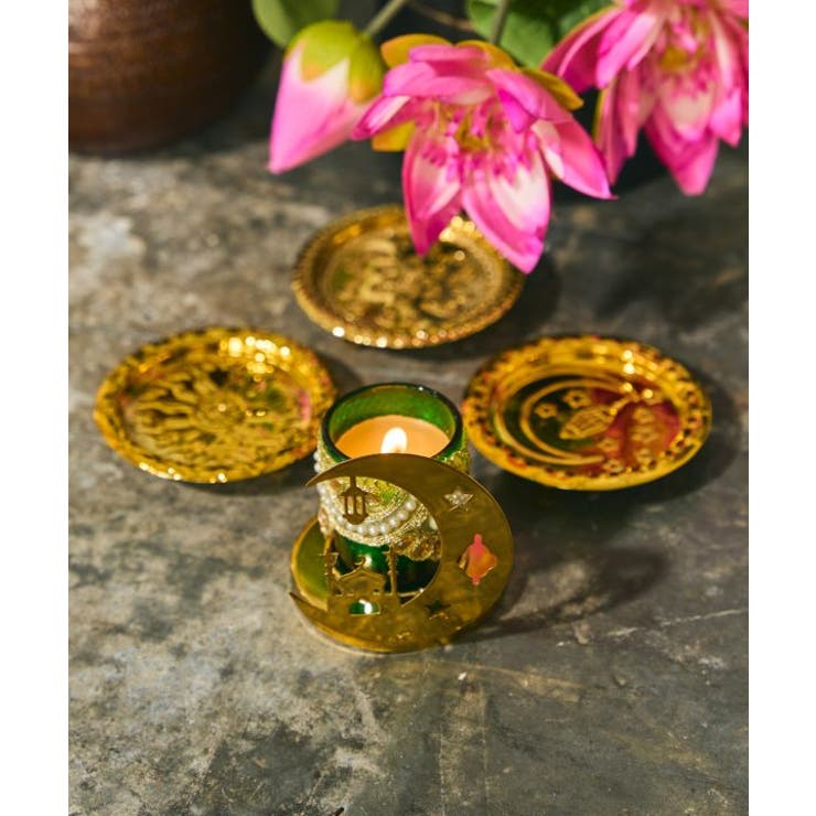 【チャイハネ】ムーン透かしキャンドルホルダー | アミナコレクション  | 詳細画像1 