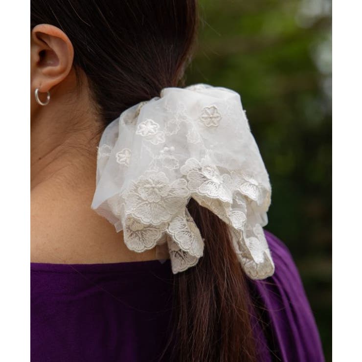 【チャイハネ】フラワーステッチシュシュ | アミナコレクション  | 詳細画像2 