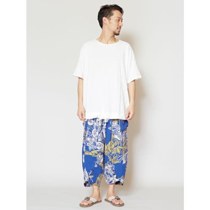 チャイハネ】和モダン 花柄MEN'Sサルエルパンツ[品番：ACNW0012666